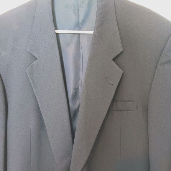 Vtg PERRY ELLIS 46R Navy Blue Wool Blazer MADE IN USA The Coach House 80s 90s - Picture 3 of 14